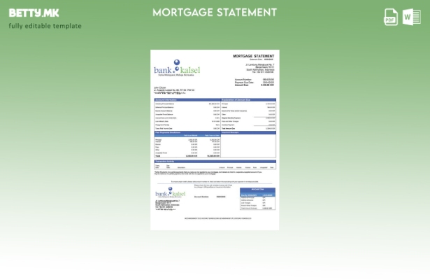 модерен стил Извештај за хипотека на Индонезиската банка Калсел Шаблон за Word и